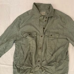 American eagle oversized military button up shirt